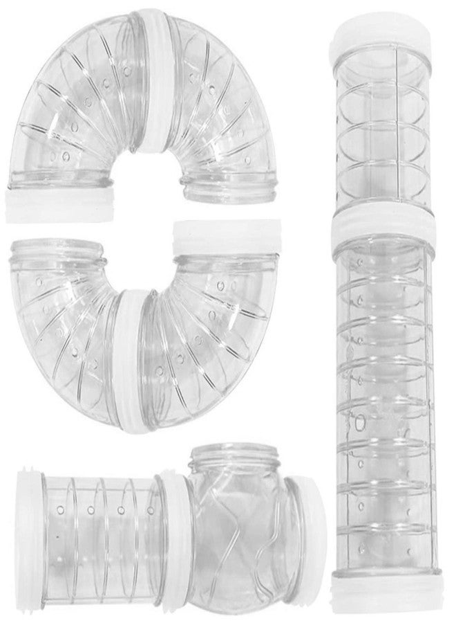 Besimple Hamster Tube Set, 8 Pack Transparent Curved Pipe Pet Cage Tunnel, DIY Creative Connection Tunnel, External Sports Tube for Mouse, Rat and Other Small Animals - Image 3